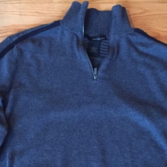 Calvin Klein Quarter Zip Sweater - Picture 3 of 12